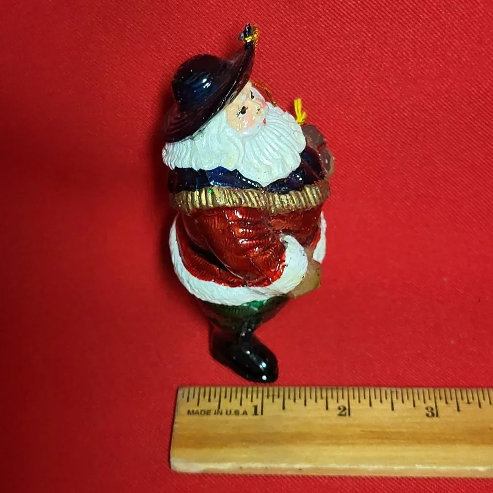 VTG Santa Claus Old St Nick Blown Glass Christmas Ornament